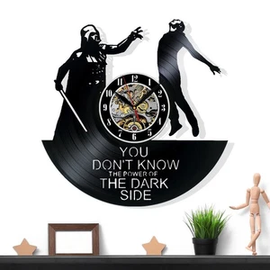 Star Wars Vinyl Record Wall Clock Gift Surprise Ideas Friends Birthdays Decor - Picture 1 of 6