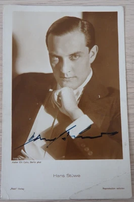 Autogramm deutscher Schauspieler und Opernsänger Hans Stüwe (124884) - Bild 1 von 3