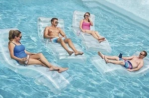 (open box}Member's Mark 5.6' Clear Chaise Lounger Float - Picture 1 of 4