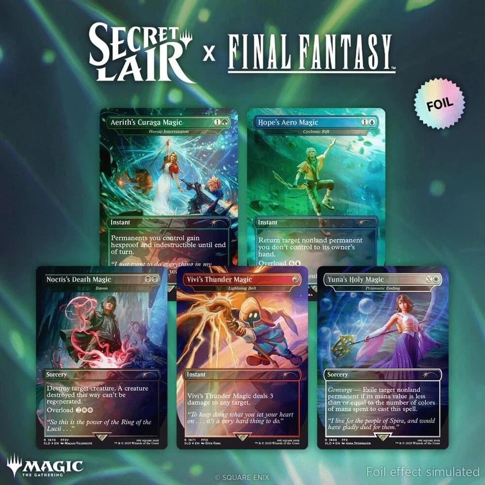 MTG Secret Lair x FINAL FANTASY: Grimoire EN Rainbow Foil Edition Sealed New SLD - Image 1 of 1