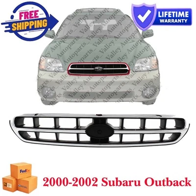 New Front Grille Chrome Shell with  Black Insert Fits 2000-2002 Subaru Outback Foto 1 de 4