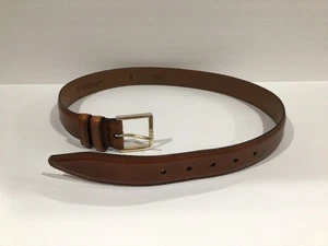 Allen Edmonds Leder Herren Gürtel Größe 32 Braun Messing USA 27047 EUC - Bild 1 von 13