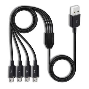 Micro USB Splitter Cable, 4-in-1 Multi Micro USB Charging Cord, USBMicro Wire... - Picture 1 of 9