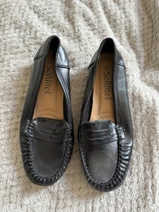 Softies Black Slip On Shoes Size 6 - Picture 1 of 4