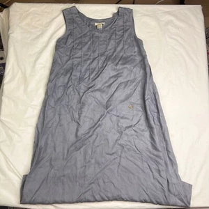 J. Jill Women's 100% Linen Dress Size XLP Blue Sleeveless Pockets Boho A040824 - Picture 1 of 6