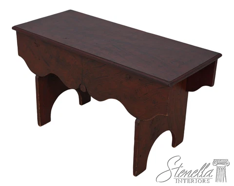 L60556EC: Hand Crafted Americana Grain Painted Bench Cover
