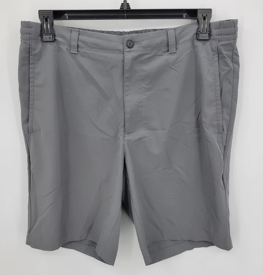 Pantalones Cortos PGA Para Hombres 36 Gris Bermudas Frente Plano Rendimiento Exterior 9" Entrepierna Golf Foto 1 de 4