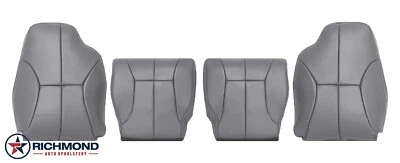 Dodge Ram 1998-2002 cubiertas de asiento de cuero completas para conductor y pasajero gris niebla Foto 1 de 4