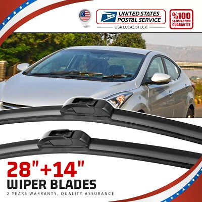 Set of 2 Front Windshield Wiper Blade For HONDA Fit 2009-2020 28" 14" All Season - Изображение 1 из 4