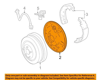Componentes de freno CHRYSLER OEM 07-11 Dakota-placa de respaldo 68003577AA Foto 1 de 2