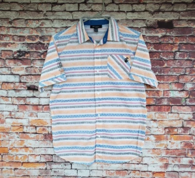 🔥 Camisa RocaWear a Rayas Cuello Abotonado Niños XL Jóvenes Foto 1 de 4