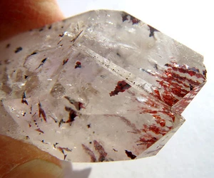 25.9 Gram Colorful Brandberg Crystal with roaring red included hematite - Picture 1 of 5