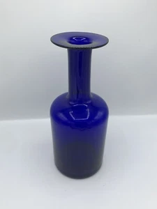 Holmegaard Gulvase Otto Brauer Design Cobalt Blue Danish Modern Glass Vase - Picture 1 of 8