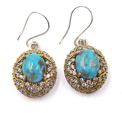 Naturale Multi Taglio Gemma 925 Argento Sterling Gioielli Bicolore Parure M-3048 - Immagine 1 di 4