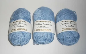 Elann Yarn Endless Summer Collection Connemara Cotton #55 Light Blue 3 skeins - Picture 1 of 2