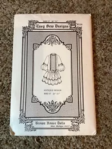 Brown House Dolls SEWING PATTERN BHD-37 Antique Design DOLL DRESS 20"-21" UNCUT - Picture 1 of 2