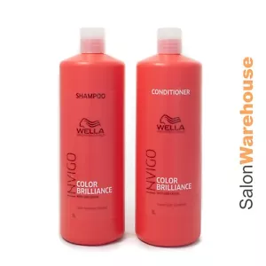 Wella Invigo Brilliance Shampoo 1L & Conditioner (1 litre) Duo LATEST RELEASE - Picture 1 of 1