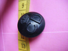 WW2 Era Civil Defence CD Black Button Embossed with Kings Crown Bakelite VGC