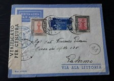 STORIA POSTALE BUSTA AFFRANCATA COLONIALE 10 + 15 CENTESIMI LIBIA TRIPOLITANIA