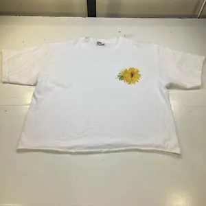 VAN GOGH IMMERSIVE MUSEUM AUSSTELLUNG BESCHNITTENES T-SHIRT Damen L weiß Blume - Bild 1 von 4