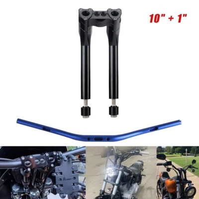 Elevadores de manillar retroceso Dyna Softail Sportster 883 1200 para Harley 1-1/4" Foto 1 de 4