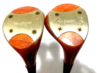 Juego de 2 palos de golf Lady MacGregor de madera 1 y 3 acero diestro a juego # Lady Flex Foto 1 de 4