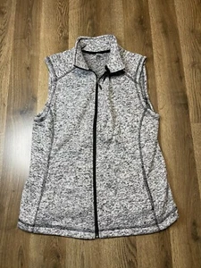 Exertek Jacket, Women's Size Petite Medium, Black White, Full Zip, Sleeveless - Picture 1 of 8