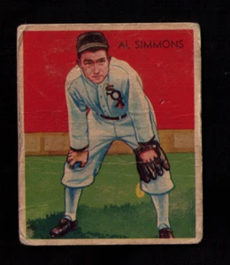 Al Simmons 1934-36 National Kaugummi Diamant Sterne R327 #2 weiße Sox - Bild 1 von 2