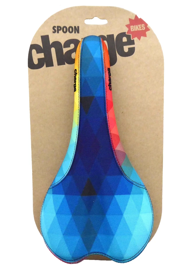 Charge Bikes Spoon saddle, CrMo - Geo (Rainbow) Colors - Image 1 of 3