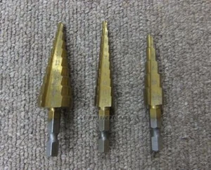 HOCHARBEITSSTAHL STUFENBOHRER SET X3-TEILIG 4-12MM, 4-20MM, 3-12MM - Bild 1 von 6