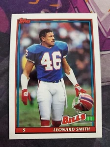 1991 Topps Football Card #53 Leonard Smith - Picture 1 of 2