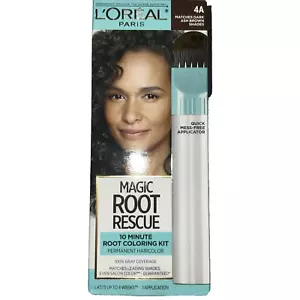 L'Oreal Magic Root Rescue 10 Minute Kit # 4A DARK ASH BROWN SHADES - Picture 1 of 3