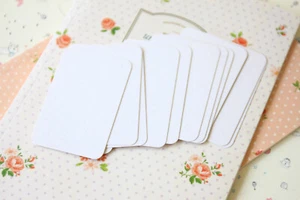 Oatmeal White Superior Business Cards ATC craft DIY wedding name place cards - Picture 1 of 5