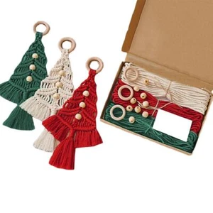 3x Christmas Tree Kits Woven Macrame Christmas Tree Set DIY Decor Wall P0D8 - Picture 1 of 17