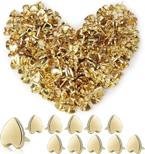 200 Stücke Herzform Musterbeutelklammern, Scrapbooking Brads Rundkopfklammern Mu - Bild 1 von 12