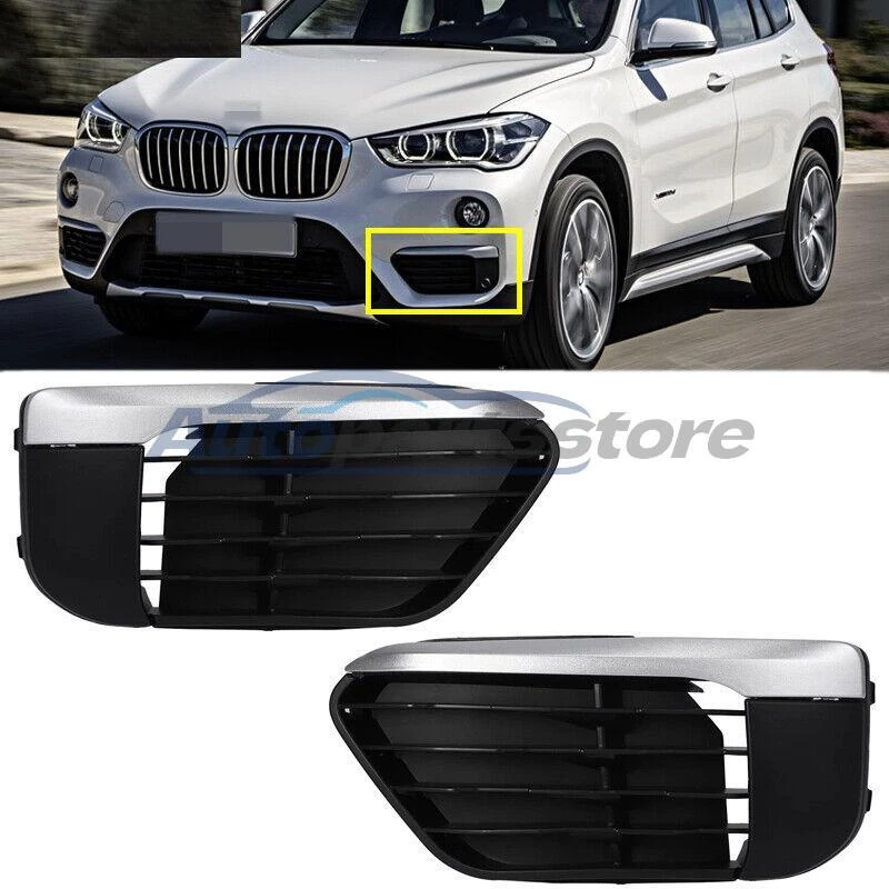 Par de cubiertas de bisel de parrilla inferior para parachoques de coche para BMW X1 F48 F49 2015-2018 izquierda+derecha Foto 1 de 1