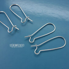 4PC Sterling Silver Fish Hook Kidney Interchangeable Ear Wire Earrings 1" #33551