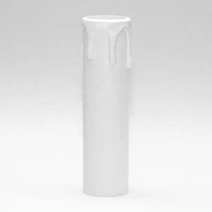 Bougies Manchon E14 Blanc Avec Gouttes en Plastique, Hauteur 100mm, Ø 25mm - Picture 1 of 1