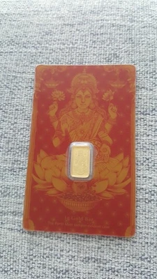 Goldbarren 1g Perth Mint Diwali Lakshmi  1 Gramm Gold im original Blister - Bild 1 von 2