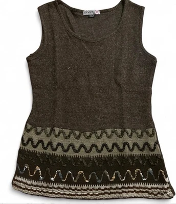 Camiseta sin mangas vintage de lana Theory para mujer con detalle de rayas Foto 1 de 4