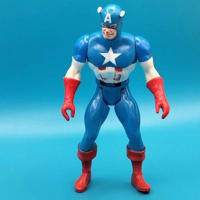 Boneco de ação vintage 1984 Marvel Secret Wars Capitão América anos 80 - Imagem 1 de 4