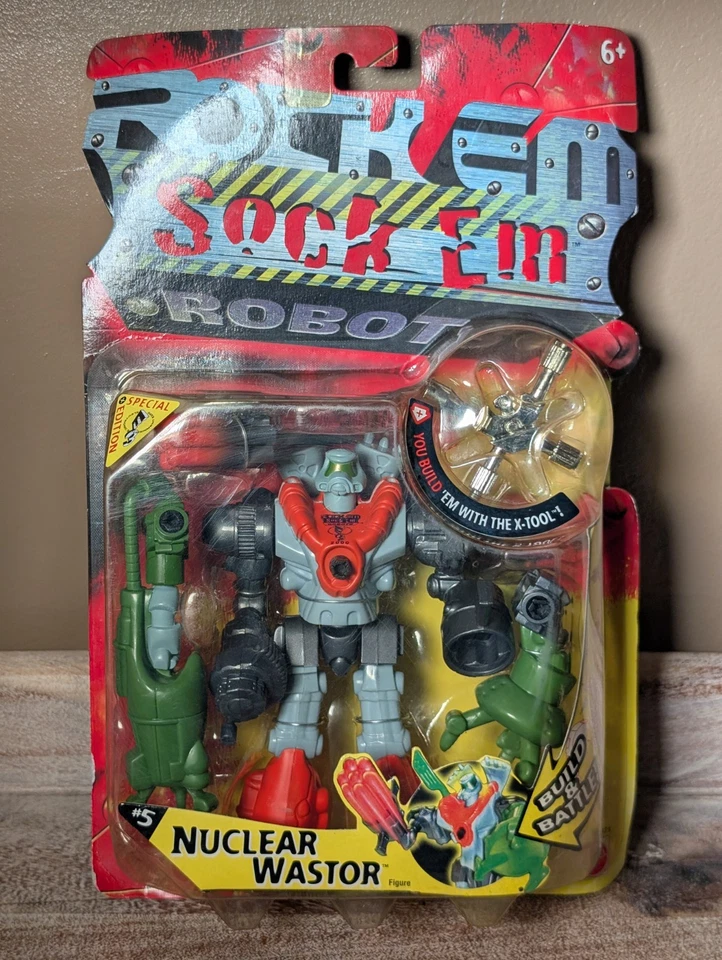 Figura Mattel's Rock Em Sock Em Robots Nuclear Wastor 2000 Edición Especial: ¡NUEVA! Foto 1 de 4