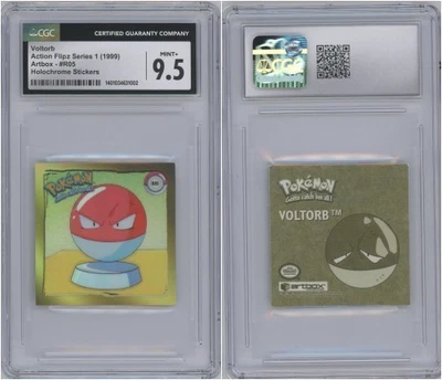 Voltorb 1999 Action Flipz Series 1 Holochrome Sticker #R05 - CGC MINT+ 9.5 - Image 1 of 3
