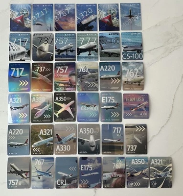 You Pick Delta Air Lines Trading Cards 2015-2025 Limited Editions Holograms - Image 1 of 2