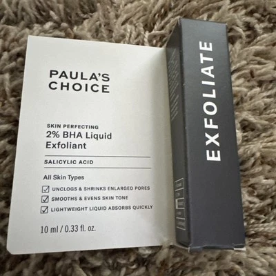  Paula’s Choice Skin Perfecting 2% BHA Liquid Exfoliant Sample 0.33 Fl Oz New - Image 1 of 2