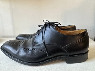 Zapatos de vestir Charles Tyrwhitt punta de ala de cuero negro talla 8,5 Foto 1 de 4