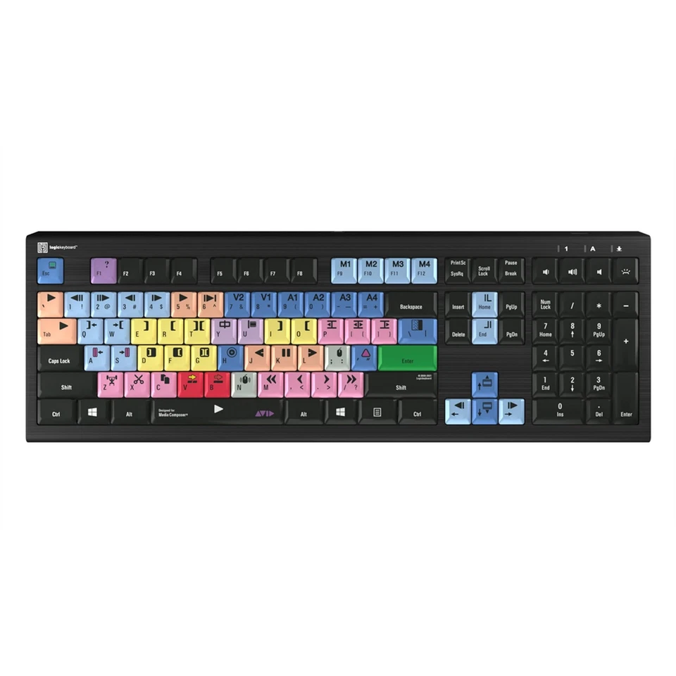 Logickeyboard Avid Media Composer PC Astra 2 Backlit Shortcut Keyboard - Image 1 of 1