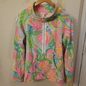 LILLY PULITZER SKIPPER So A Peeling UPF 50+ 1/2 Zip Popover-MEDIUM-EXCELLENT - Picture 1 of 20