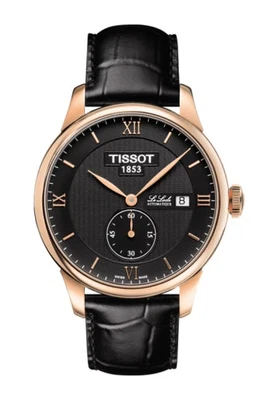 Tissot Le Locle Automatic Black Dial Leather Strap Men's Watch T0064283605801 - Image 1 of 4
