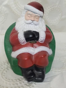 Vintage Banthrico Sleeping Santa Claus Coin Bank Plastic 5-1/2" Chicago - Picture 1 of 8